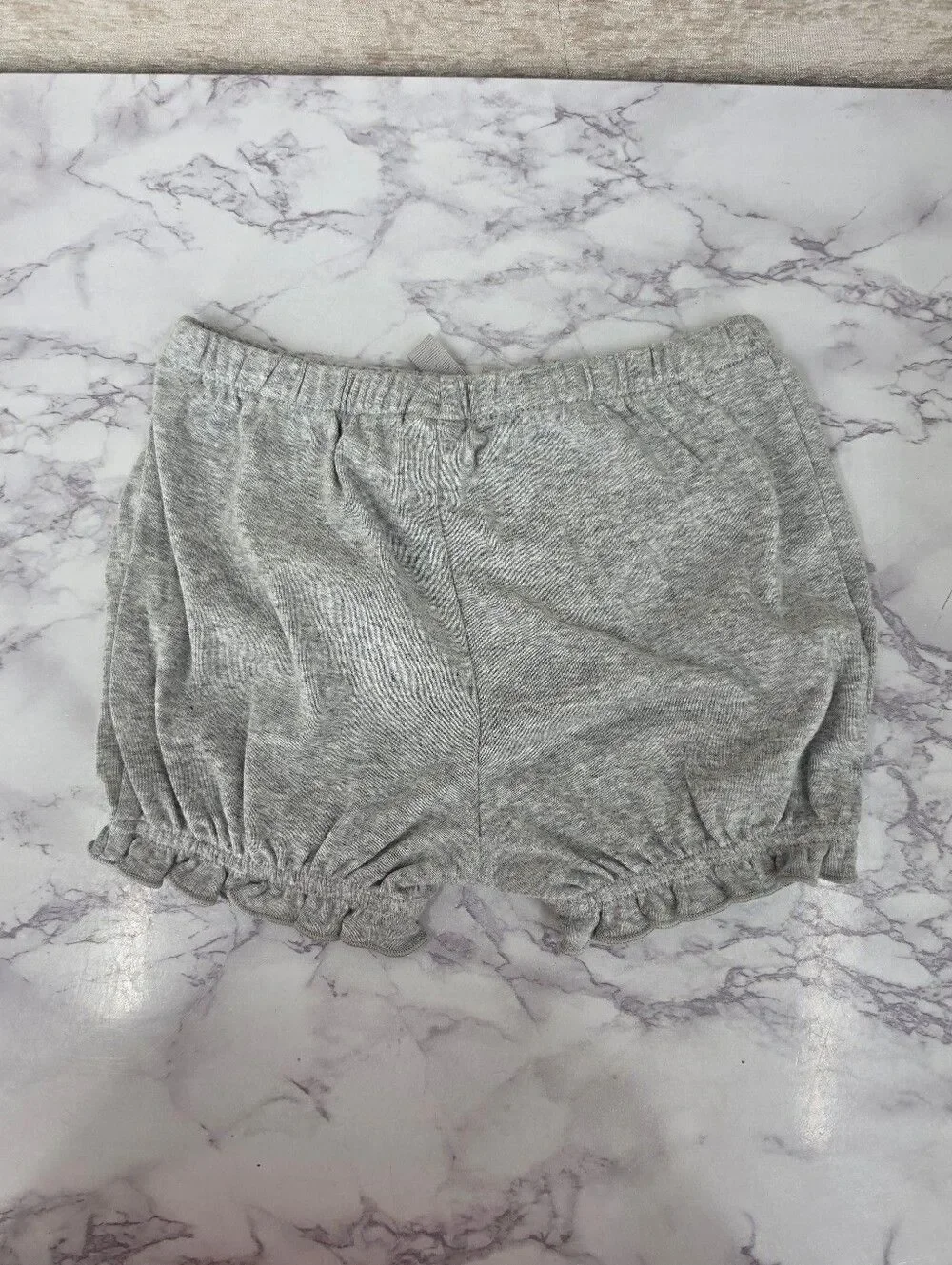 Navy Gingham & Gray Ruffle Girls Toddler Shorts Bloomers Lot Of 2